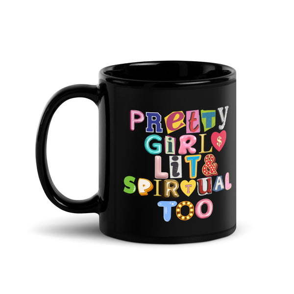 Pretty Girls Lit Black Glossy Mug